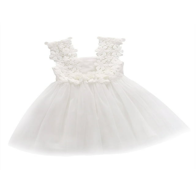 Bébé Filles Princesse Dentelle Tulle Fleur Fantaisie Robe Formelle Robe de Soirée