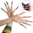 thumbnail image 4 of Inteprter 10x Uña de dedo - Uñas postizas duraderas y elegantes para cualquiera que ame el arte de las uñas Fácil de usar Uña negra (8 * 2 Type1 NO1, 4 of 6