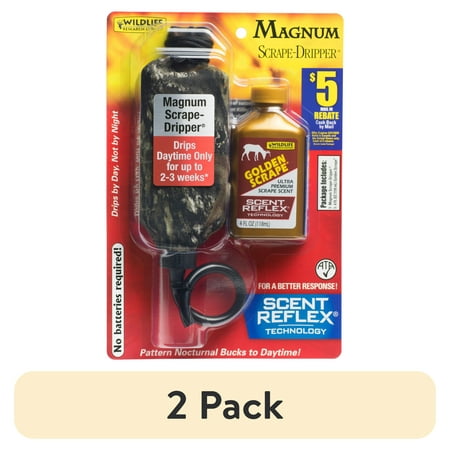 (2 pack) Wildlife Research Center Magnum Scrape Dripper Combo 4 fl oz Hunting Scent and Dispenser