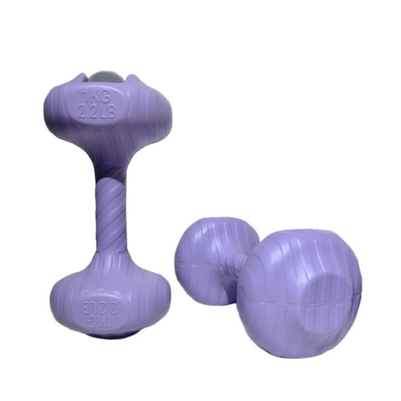Lipstore 2 Pcs Haltères Remplis d'Eau Poids de Voyage Multifonctionnels Étanches Exercice 2kg