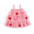 thumbnail image 1 of LUOGENLI Robe Fillette Tout-Petits Sans Manches Vacances Fête Robe à Volants en Maille Robe de Danse Princesse Robes Robe pour Filles Tendance Été Plus 3-4 Ans, 1 of 7