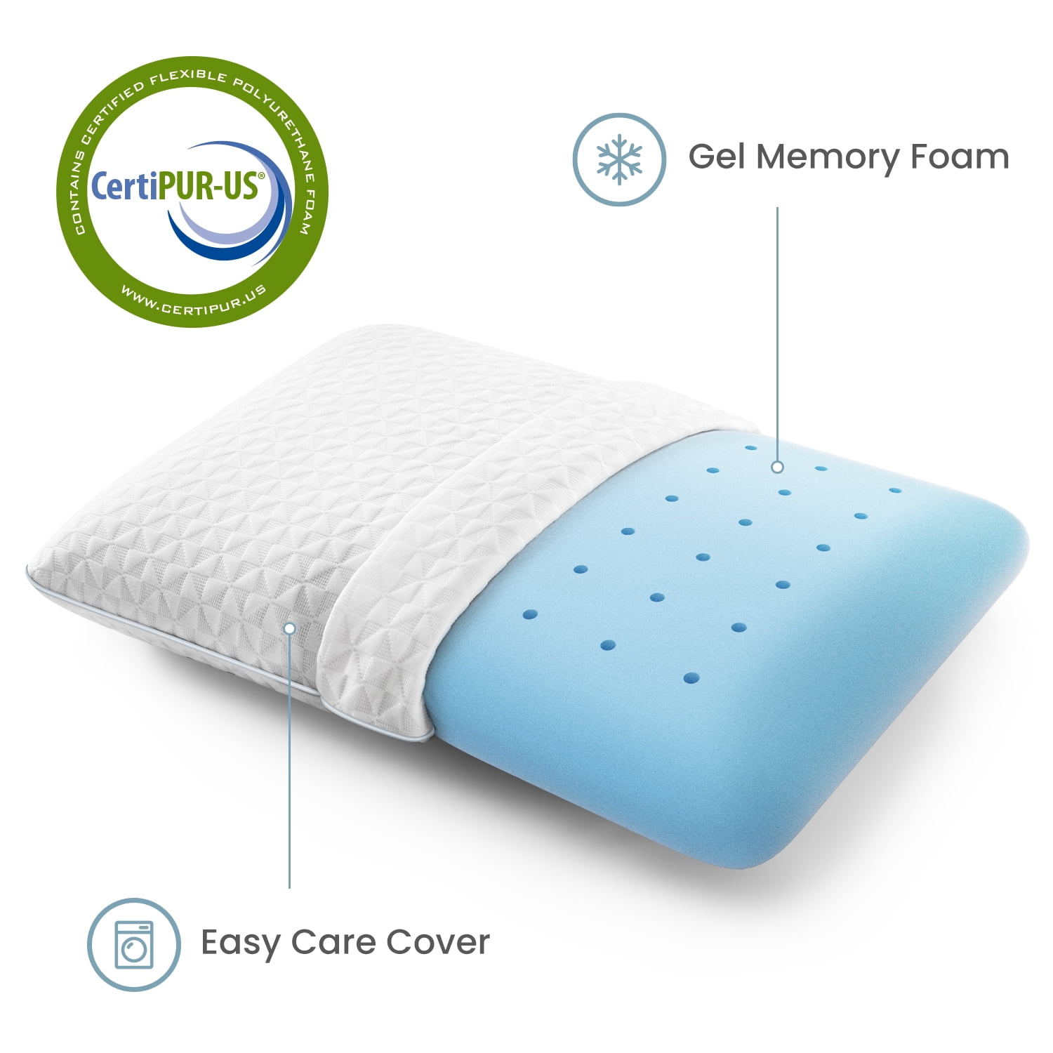 walmart shredded memory foam pillow