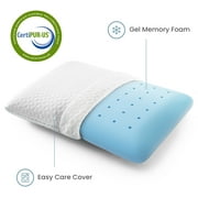 BedStory Memory Foam Pillows for Bed 1 Pack Standard Size,CertiPUR-US Certified Bed Pillow for Side and Back Sleepers with Removable Cover