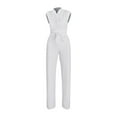 thumbnail image 2 of Bmisegm Versatile Solid Color Fashionable and Women's Sleeveless Slim Wide Leg Jumpsuit Womens Jumpsuit White XXL, 2 of 5