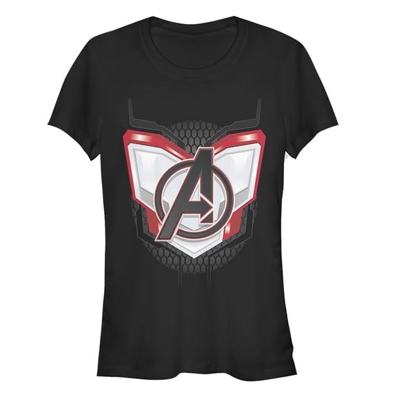 Junior's Marvel Avengers: Endgame Logo Quantum Suit  Graphic Tee Black 2X Large