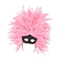 thumbnail image 2 of Tocado de plumas, máscara de plumas, adorno para la cabeza, accesorio para cosplay Rosa claro, 2 of 9