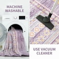 thumbnail image 5 of Jamfeel Boho Area Rugs for Living Room Low Pile Vintage Printed Carpet Washable Rug for Kitchen Bedroom Dining Room 5'x8' Purple, 5 of 8
