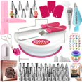 thumbnail image 1 of 200 Pcs Gâteau Ensemble de Décoration Kit- Gâteau Plateau Tournant Support avec des Sacs à Douilles et des Conseils -2 Spatule-Cake Niveleur & Glaçage Plus Lisse-55 Tuyaux Conseils & Buses-Bouilloires -20 Doublures de Cupcake, 1 of 7