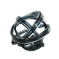 thumbnail image 6 of 7" x 7" Dark Blue Glass Brushed Ombre Twisted Knot Sculpture, by DecMode, 6 of 9