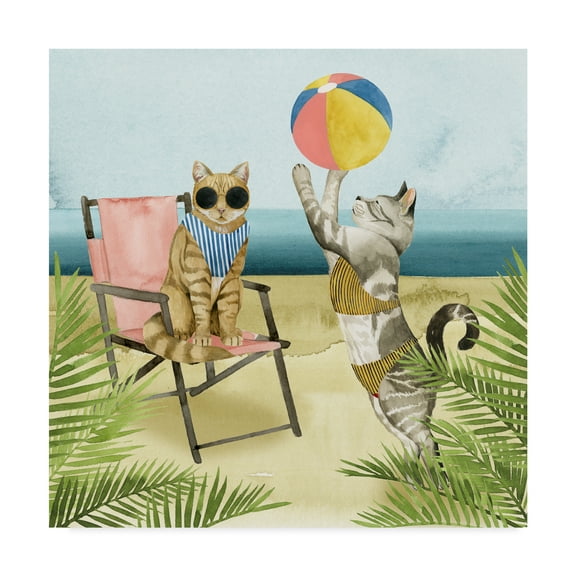 Trademark Fine Art 'Coastal Kitties I' Canvas Art by Grace Popp