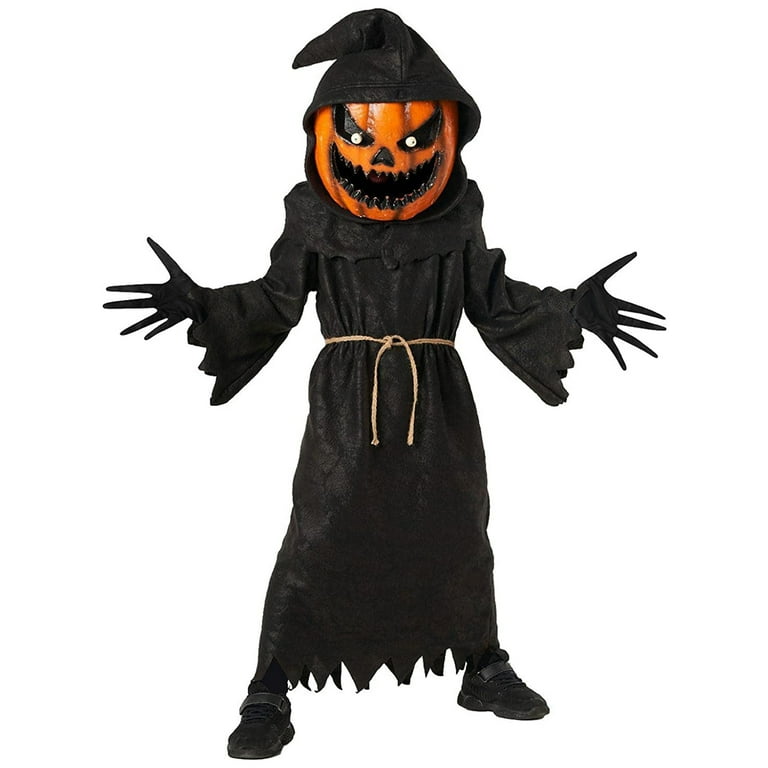 Morph Kids Evil Pumpkin Monster Costume Boy Girl Jack Lantern