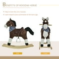thumbnail image 5 of Dranite Plush Cowboy Rocking Horse, Wooden, Sounds, Brown, 3-6Y, 5 of 11