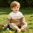 thumbnail image 2 of Enyan Toddler Baby Boy Fall Clothes Long Sleeve Solid Sweatshirt Top+Pants Set 2 Piece Infant Boys Winter Outfits（2-3 Years）, 2 of 6