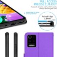 thumbnail image 5 of CoverON For LG K52 Case / LG K62 / LG Q52 Wallet Case, RFID Blocking Vegan Leather 6x Card Slot Holder Cover Flip Folio Phone Pouch, Purple, 5 of 6