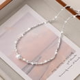 thumbnail image 5 of Rice Pearl Choker Necklace, Adjustable 16-20 Inch Bridal Collar, White Bead & Star Pendant Necklace for Women, Vintage Inspired Wedding Party Jewelry, Elegant Gift for Her, 5 of 9