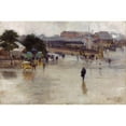 thumbnail image 2 of Arthur Streeton 14x11 Black Ornate Wood Framed Double Matted Museum Art Print Titled: The Railway Station, Redfern (1893), 2 of 5