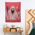 thumbnail image 2 of ONETECH  Pink tapestry No You Hang up Funny Small Tapestries Horror Ghost style Scary Face tapestry Halloween Wall Art Decor Aesthetic for Bedroom Wall Hanging for Teen Dorm Decor, 2 of 7