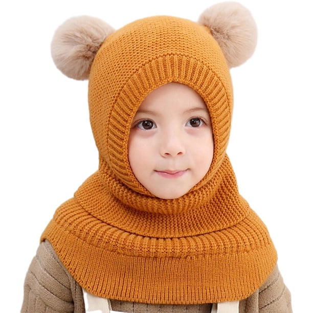 Gorro de Invierno Qarigey Amarillo Bufanda para Niños Pequeños
