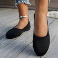 thumbnail image 6 of Women Casual Shoes Knitted Trainers Ballet Shoes Flat Footwear Non Slip Breathable Style For Women Everyday Casual Wear ,Us Size:8, 6 of 9