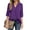 Purple, variant on Fantaslook Womens Blouses 3/4 Sleeve V Neck Work Shirts Dressy Tops Chiffon Office Wear