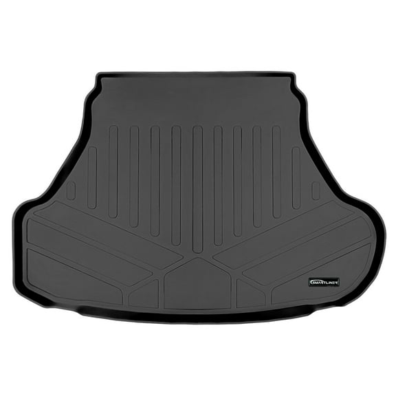 SMARTLINER All Weather Custom Cargo Liner Trunk Floor Mat Black Compatible With 2014-2022 Infiniti Q50 3.0t with Spare Tire