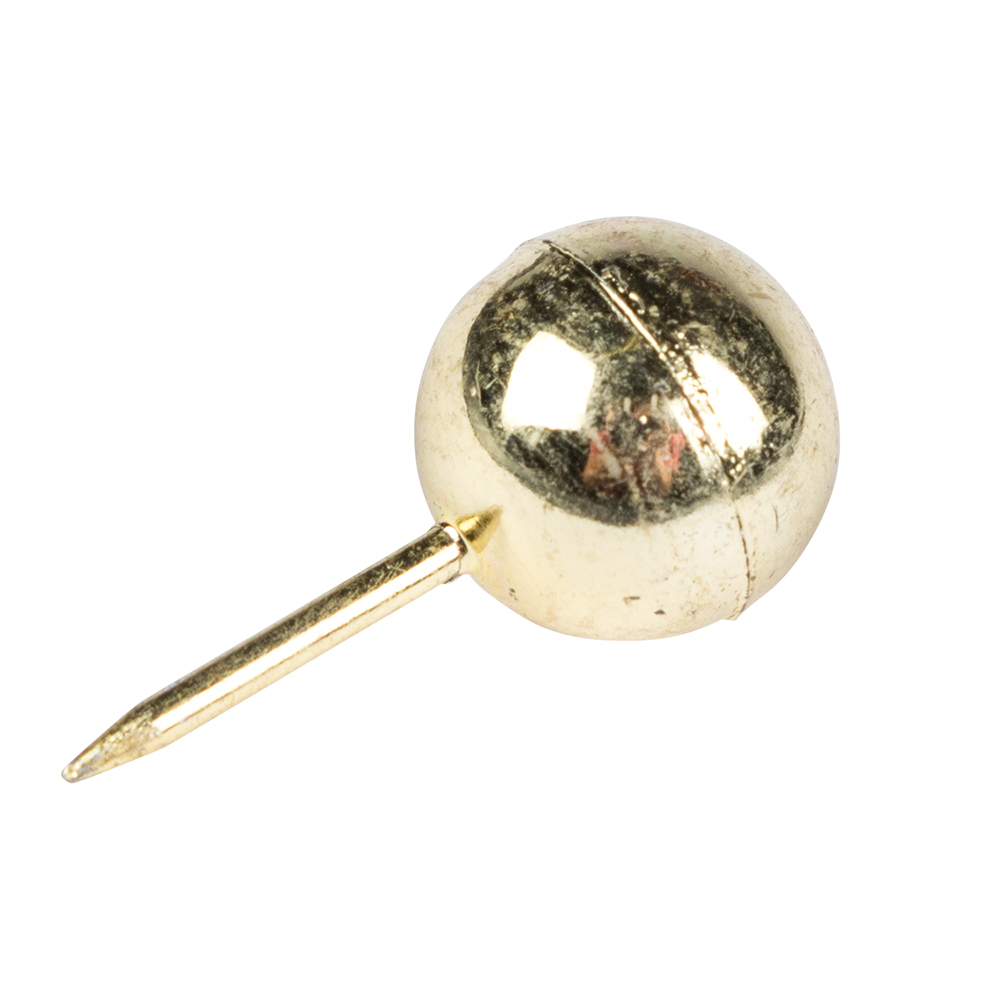 JAM PAPER Colorful Round Head Push Pins Gold Pushpins 100/Pack