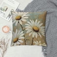 thumbnail image 2 of Creowell Daisy Flower Decorative Pillow Covers Retro White Floral Plant  Throw Pillow Cushion Cover  Square Accent Pillow Case for Sofa Bedding Multi Size, 2 of 5