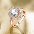 thumbnail image 1 of Fiudx Anillo de Compromiso con Diamantes Brillantes y Circonitas para Mujer, Ideal para Bodas y para Tu Pareja., 1 of 6
