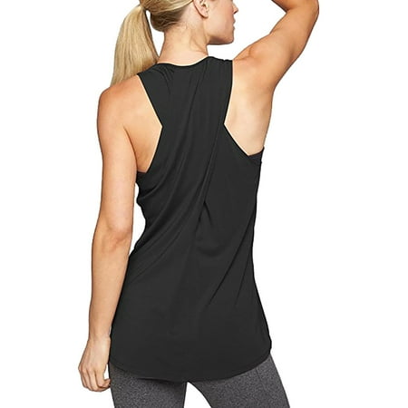 Tuscom Women's Cross Back Yoga Shirt Sleeveless Racerback Workout Active Tank