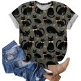 thumbnail image 6 of Duqingm Halloween Shirts for Women Short Sleeve Cute Print T Shirt Halloween Costumes for Women 2026,4XL, 6 of 6