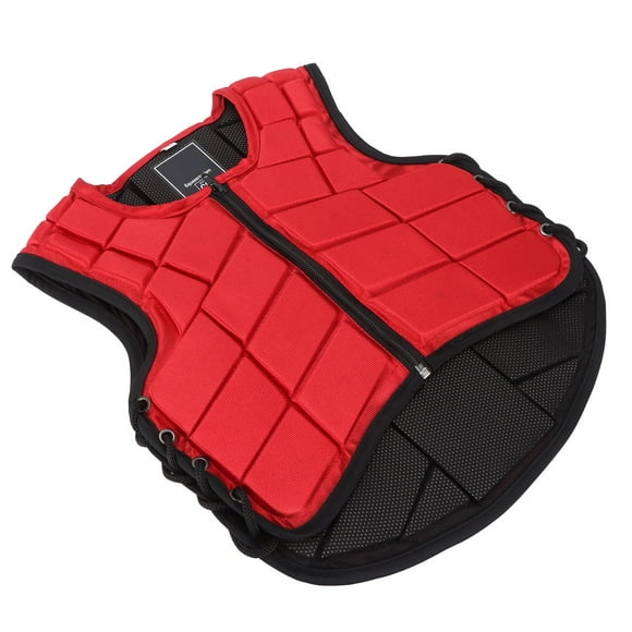 Gilet de Protection Équestre, Rouge Absorption des Chocs Gilet de Protection pour Enfants pour l'Équitation Protecteur pour l'Entraînement à l'Équitation