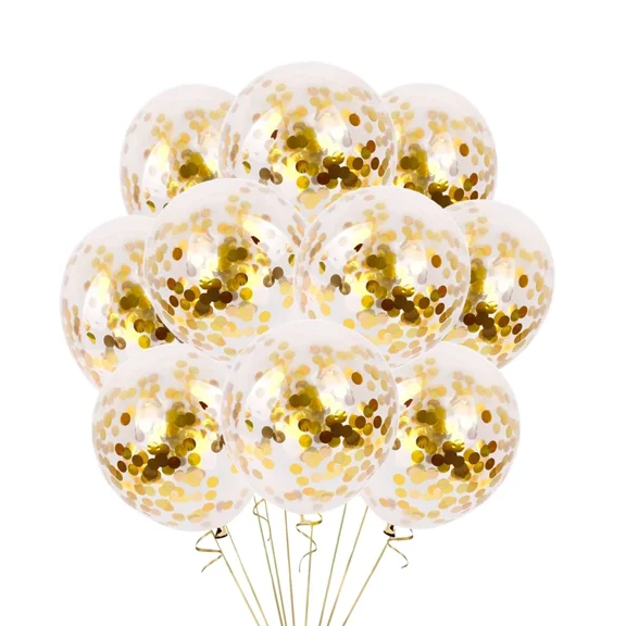 VAULT- 12 Gold Confetti Balloons, 50Th Anniversary 12"