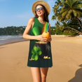 thumbnail image 3 of Easygdp St. Patrick's Day4 para Vestido Transpirable de Mujer, Vestido Suelto de Manga Corta con Pliegues y Bolsillos para el Verano, 3 of 7