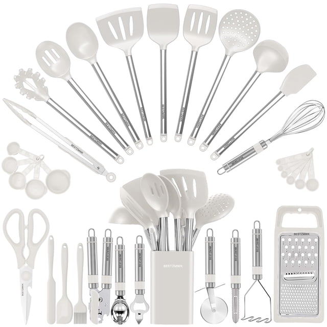Juego de utensilios de cocina BESTZMWK Silicone Cooking 33 Gadgets