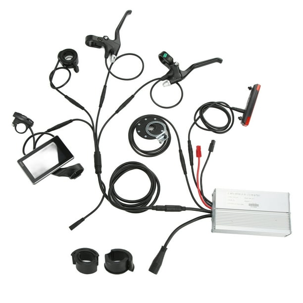 Kit de conversión de bicicleta eléctrica, motor eléctrico de 36 V/48 V 1000 W, controlador de motor eléctrico, kit de panel LCD W, kit de controlador de motor eléctrico, materiales ecológicos