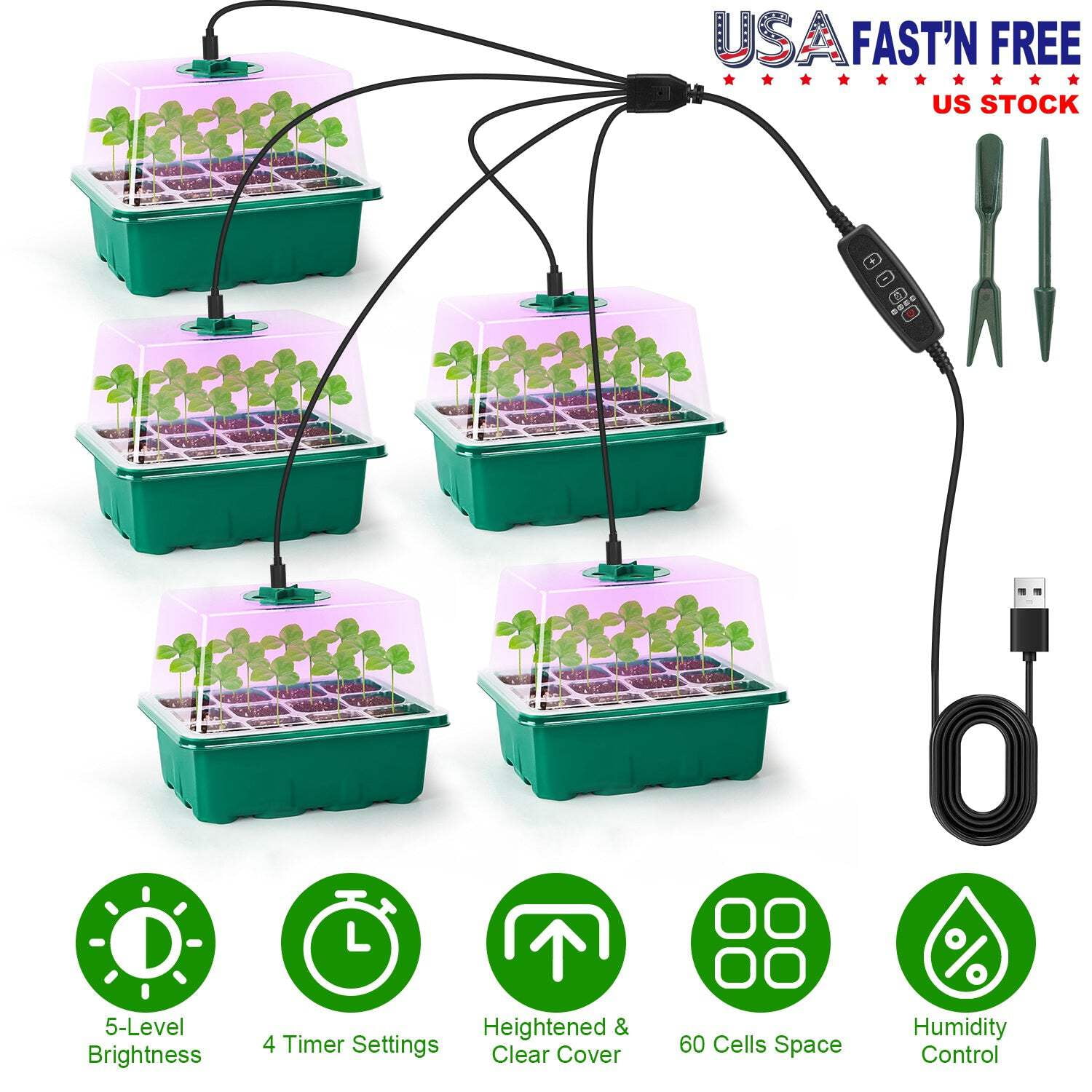 5Packs Seed Starter Tray