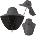 thumbnail image 2 of Sombrero de pescador grande para exteriores, gorra de protección solar de moda coreana para mujer, gorra de pesca con cuello, sombrero para el sol, 2 of 6
