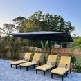 thumbnail image 3 of PURPLE LEAF 9' X 11.5' Patio Umbrella with Base Rectangle Cantilever Umbrella Outdoor Offset Umbrella with 360-degree Rotation for Garden Deck Pool Patio Light Grey, 3 of 14