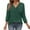 Green, variant on Workout Tops for Women Women’S Slub Knit T-Shirts Women's Fashion Solid 3/4 Sleeve T Shirts V Neck Casual Loose Top Women’S Ribbed Knit Tees M