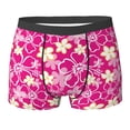 thumbnail image 6 of Men's Boxer Briefs, Hawaiian Style Pink Flower Soft Comfy Mens Underwear Boxer Briefs Breathable With Widen Waist, 6 of 7