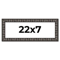 22x7 Frame Black-Brown Medieval Solid Wood Picture Frame | 1.5 Inch Moulding Width | Gotham Beveled