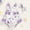 Purple, variant on ZEHJUHAN Baby Girls' Ruffle Sleeveless Halter Romper Headband Set, Bow Print Summer Outfit with Snap Closure Pink,0-6M