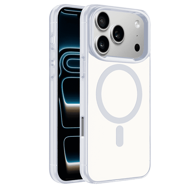 Funda Case Deluxe para iPhone 17 Pro Max BLANCO Uso Rudo Compatible con MagSafe, Protección Antigolpes Resistente, PC + TPU, Diseño Elegante y Duradero