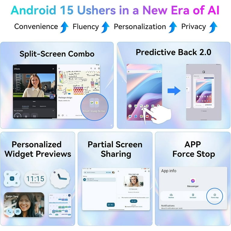 TABWEE Tablet 2025 Latest Android 15 Tablets T80, 10.5 inch Tablet