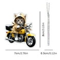thumbnail image 3 of Hip Hop Riding A Motorcycle Cartoon Acrylic Keychain Pendant Car Key Backpack Pendant, 3 of 6