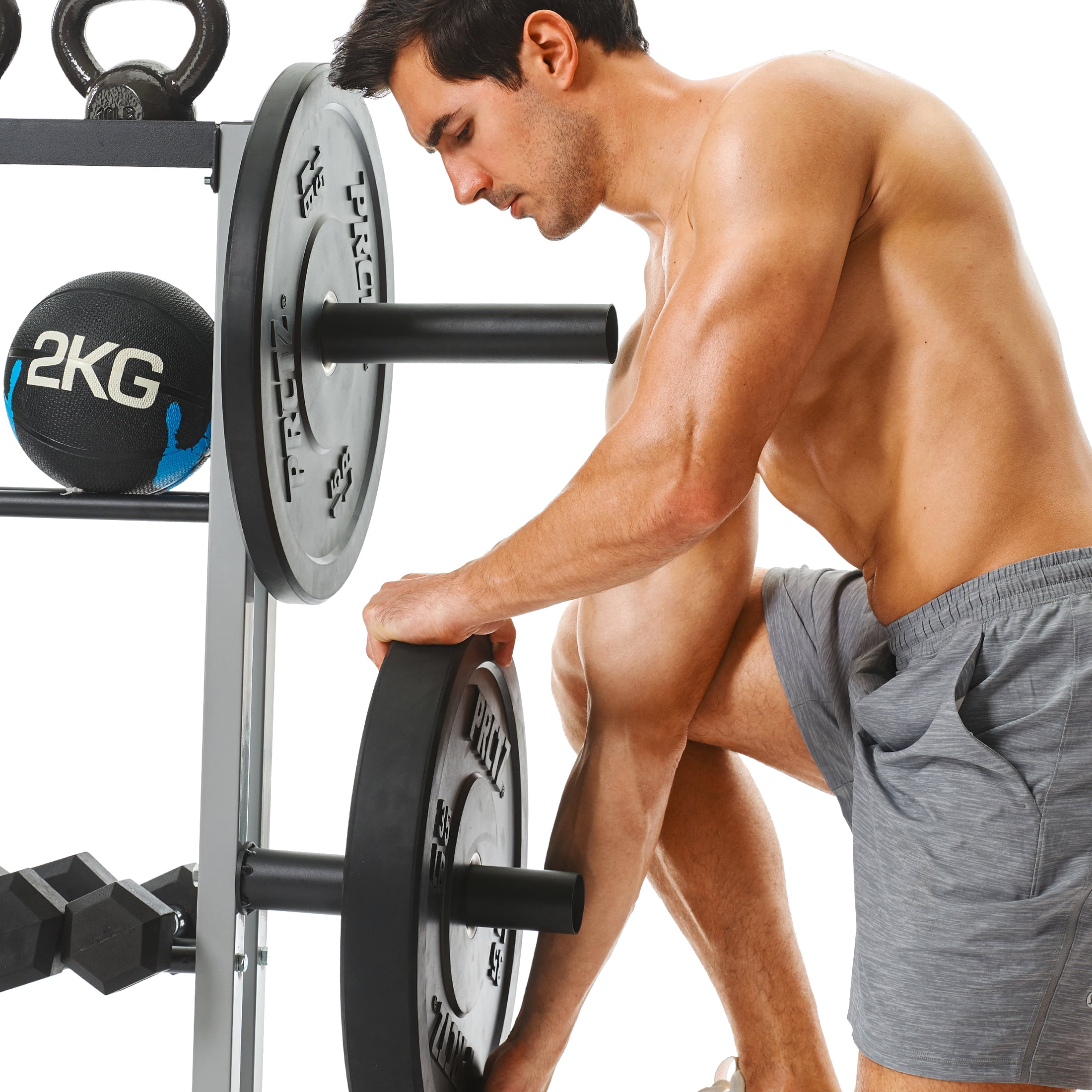PRCTZ 10 Lb. Bumper Plate Weight Set, Fits 2 In. Diameter Barbell, Available in 10-45 Lb.