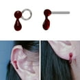 thumbnail image 4 of ZPAQI Punk Red Dripping Blood Stud Earrings for Women Vintage Hyperbole Earrings Gift, 4 of 18