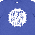thumbnail image 4 of Inktastic Military Uncle Land is Free Nephew Youth T-Shirt, 4 of 5