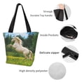 thumbnail image 4 of Fuzoiu Horse Rearing Up In The Field Print Large Capacity Shoulder Bag for Women,Large Capacity Office Purse,Laptop Tote Bag,Casual Everyday Tote for Work Beach Travel and Shopping Grocery, 4 of 6