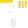 thumbnail image 4 of Chords Attic 1-Light Kitchen Island Pendant Lights Adjustable Ceiling Hanging Light Fixtures with Metal Accents, 4 of 8